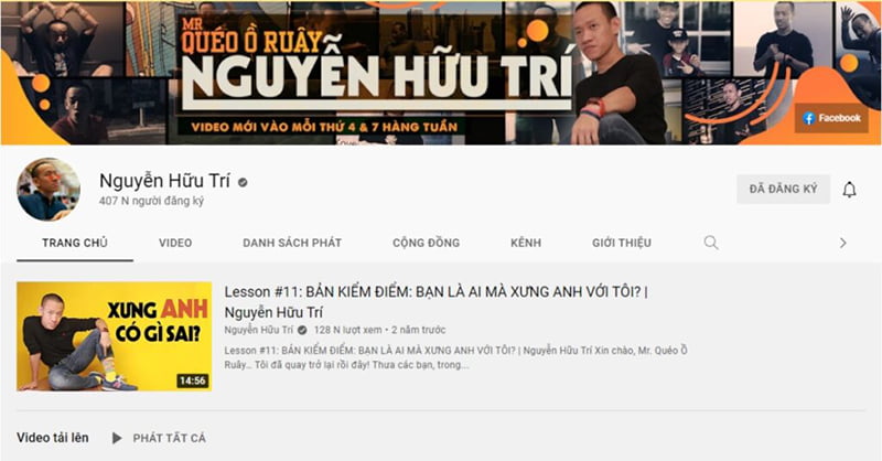 Kênh YouTube Nguyễn Hữu Trí