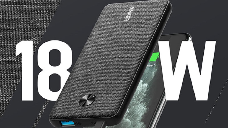 Pin sạc dự phòng Polymer 10.000 mAh Type C PD Anker PowerCore Slim A1231