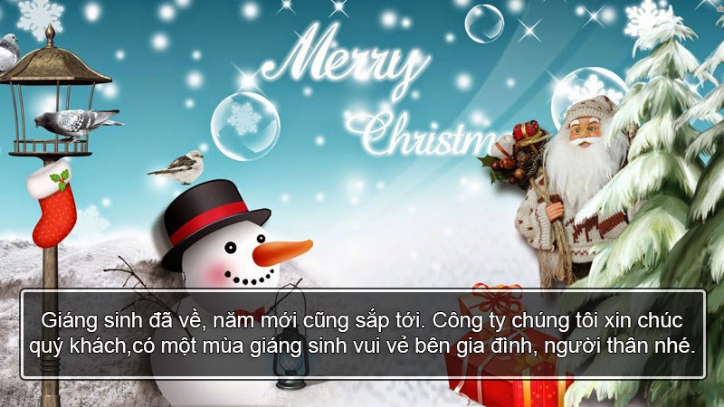 Giáng sinh đã về, năm mới cũng sắp tới. Công ty chúng tôi xin chúc cho quý khách, có một mùa giáng sinh vui vẻ bên gia đình, người thân nhé.