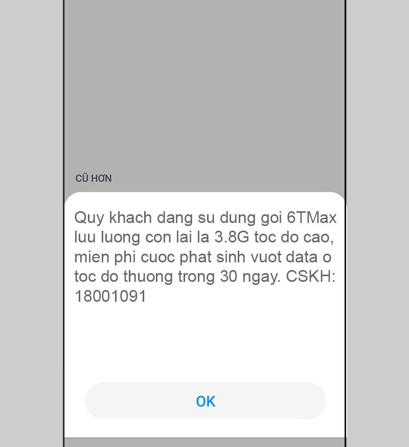 Tra data dư bằng *123#