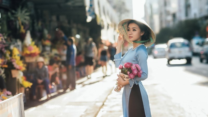 Hình nền, ảnh Áo dài Việt Nam cho máy tính 8 (Kích thước: 1920 x 1080)