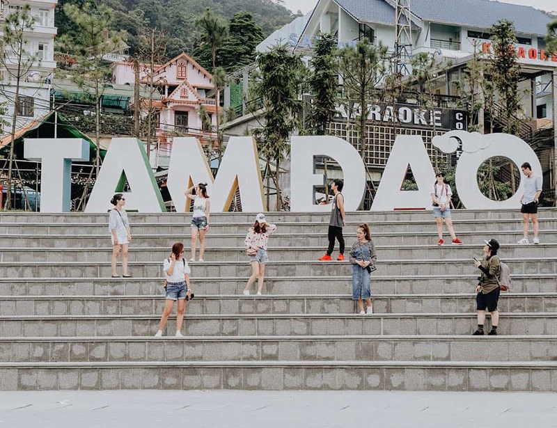 Du khách check in ở Tam Đảo