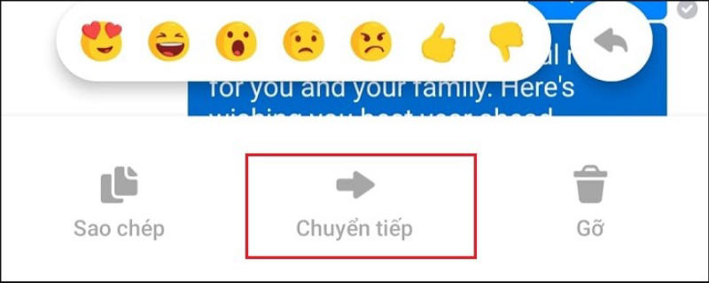 Chọn chuyển tiếp tin nhắn