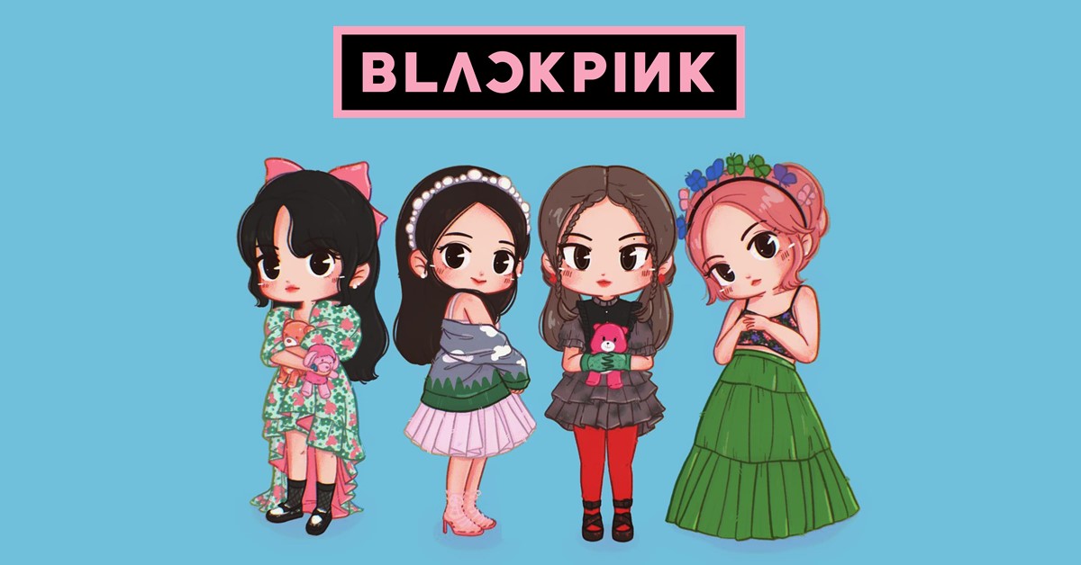 Hình ảnh hình ảnh blackpink chibi cute với nhiều biểu cảm đáng yêu