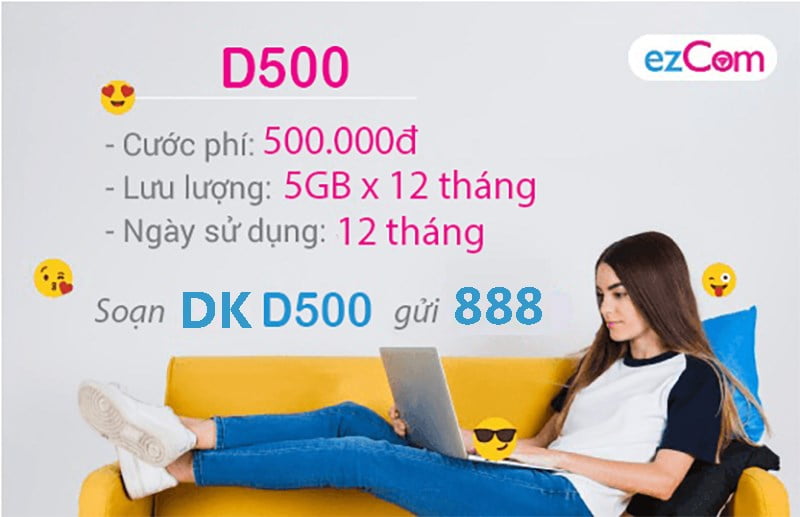 Đăng ký gói D500 VinaPhone