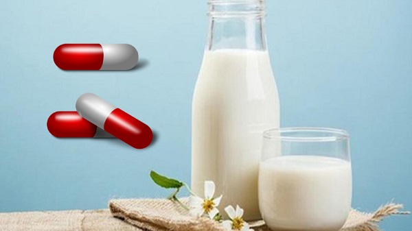 Không uống sữa tươi với thuốc trị bệnh
