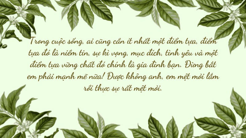 Trong cuộc sống, ai cũng cần ít nhất một điểm tựa