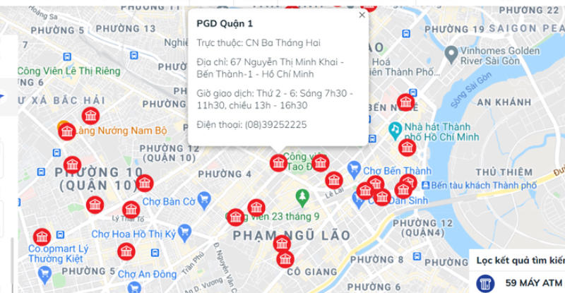 Xem kết quả tra cứu hiển thị