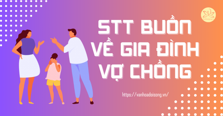 Câu nói, cap, stt buồn về gia đình vợ chồng thấu tận tâm can