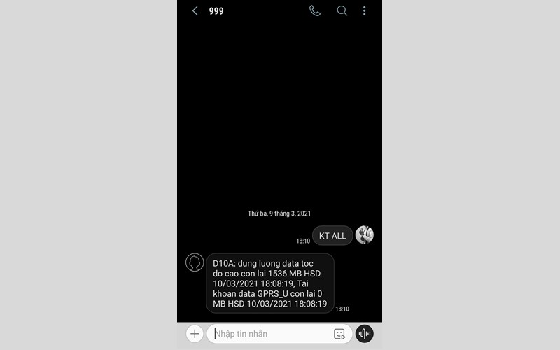 Kết quả kiểm tra dung lượng