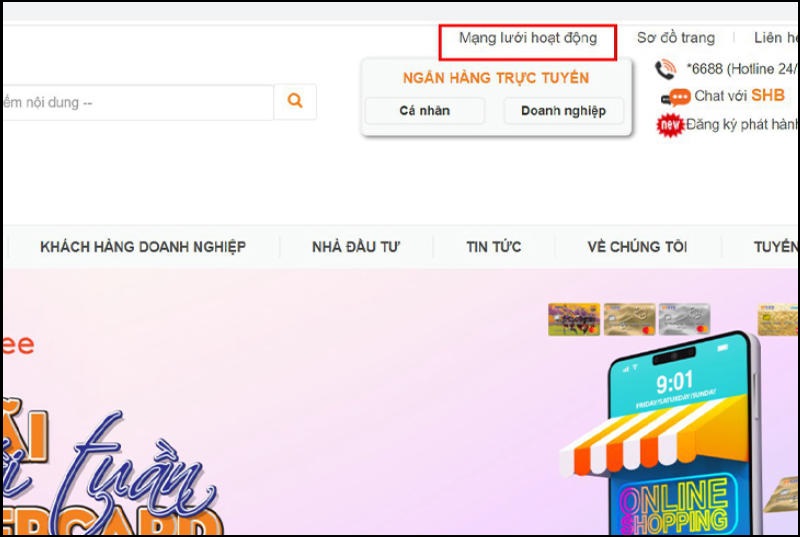 Chọn mạng lưới hoạt động