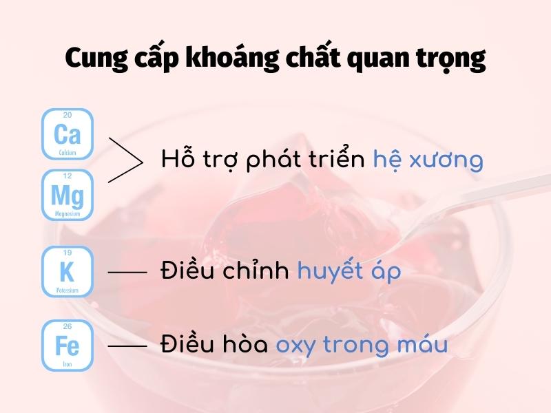 Thạch rau câu chứa nhiều khoáng chất quan trọng