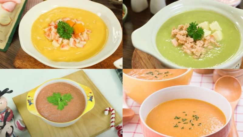 Các loại súp ăn dặm vô cùng dễ nấu Các loại súp ăn dặm vô cùng dễ nấu