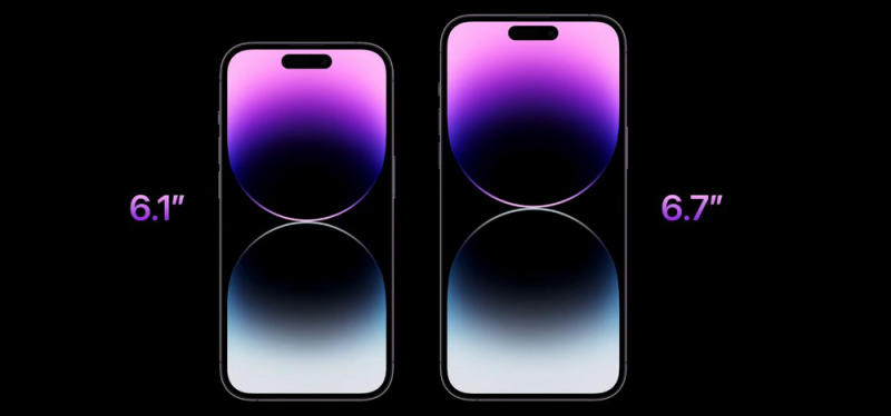 Màn hình iPhone 14 Pro có kích thước lớn hơn iPhone 14 Pro Max