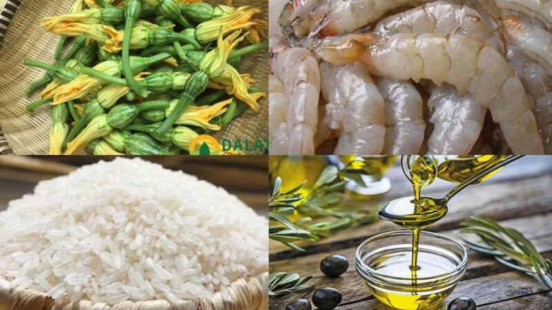 Nguyên liệu nấu cháo tôm bông bí