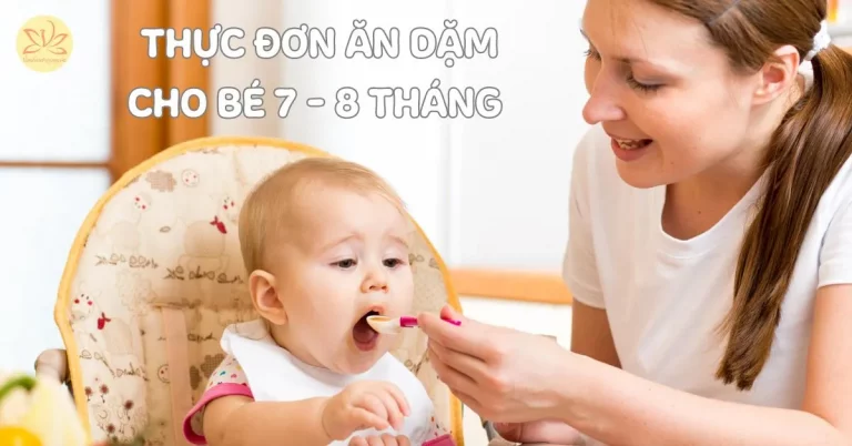 thực đơn ăn dặm cho bé 7-8 tháng