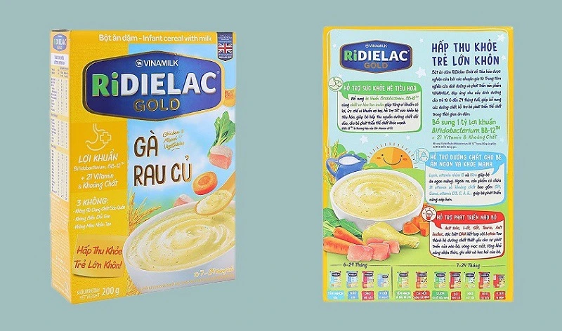 Bột ăn dặm Ridielac Gold