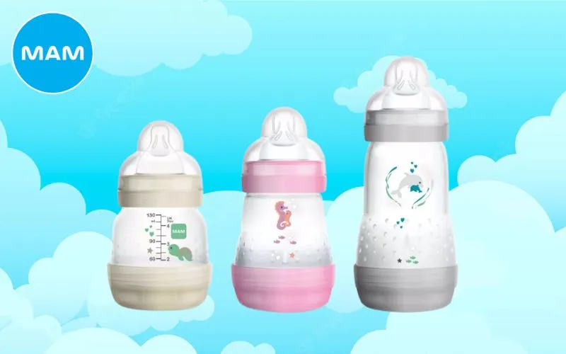 Bình sữa Mam có 3 loại dung tích chính