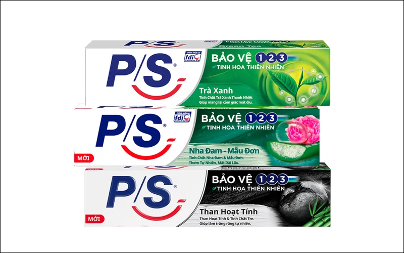 Kem đánh răng P/S chứa tinh chất thiên nhiên cải thiện hơi thở
