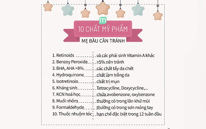 Thành phần mẹ bầu nên tránh