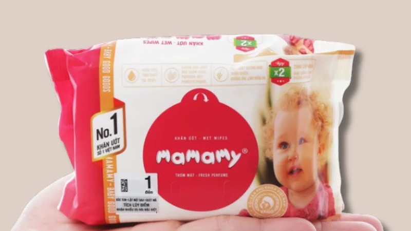 Khăn ướt em bé Mamamy chống hăm hương thơm mát