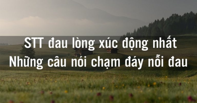Stt đau lòng xúc động nhất - Những câu nói chạm đáy nỗi đau