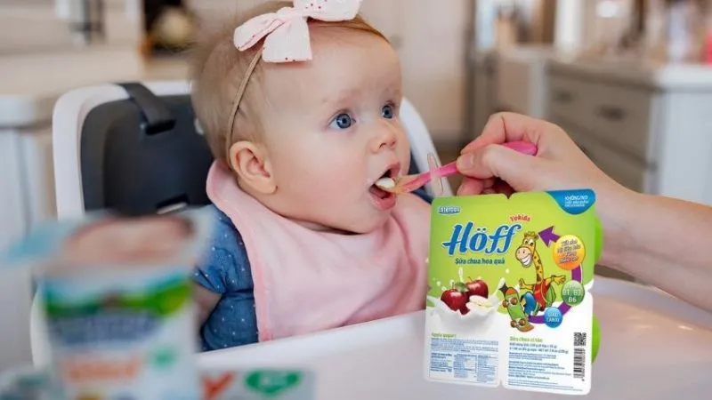 Sản phẩm sữa chua Hoff thích hợp với các bé từ 6 tháng tuổi trở lên
