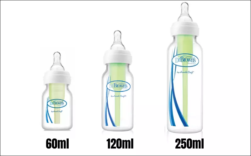 Các dung tích của bình cổ rộng