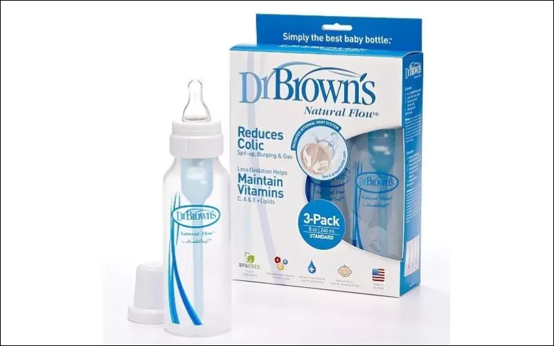 Bình sữa Dr. Brown có đầy đủ vỏ hộp