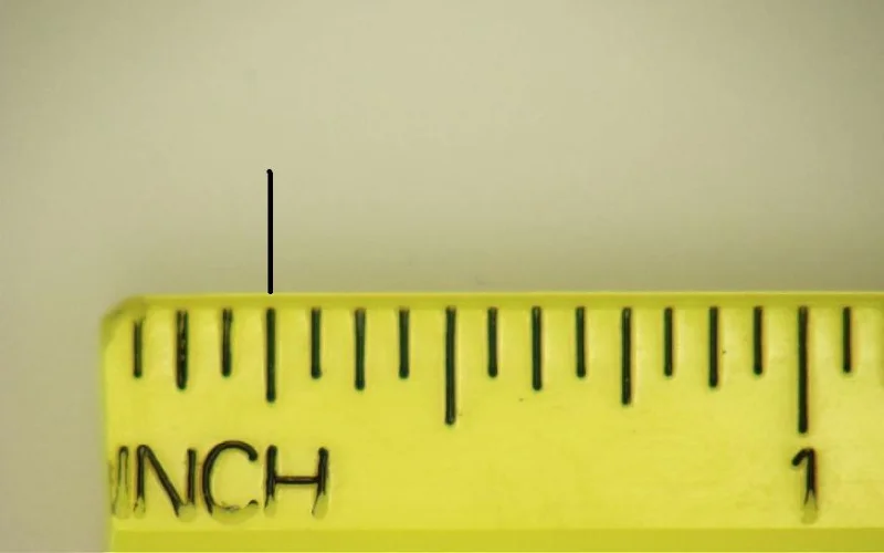 Áp dụng công thức chuyển đổi từ inch sang cm thì 1/4 inch bằng 0,635 cm.