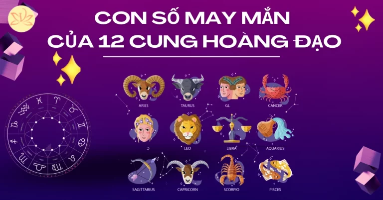 con số may mắn của 12 cung hoàng đạo