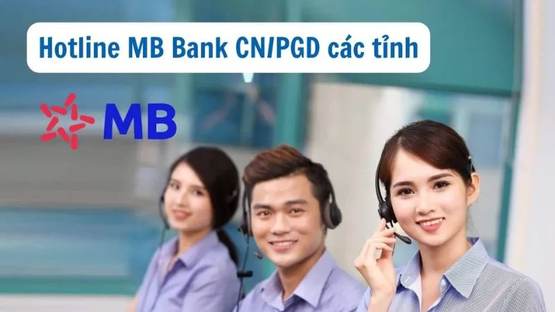 Số điện thoại ngân hàng MB Bank tại chi nhánh các tỉnh