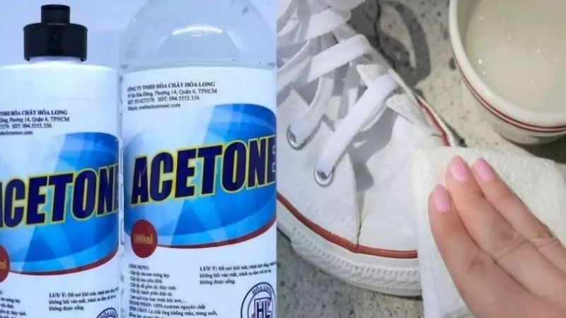 Sử dụng xăng hay axeton