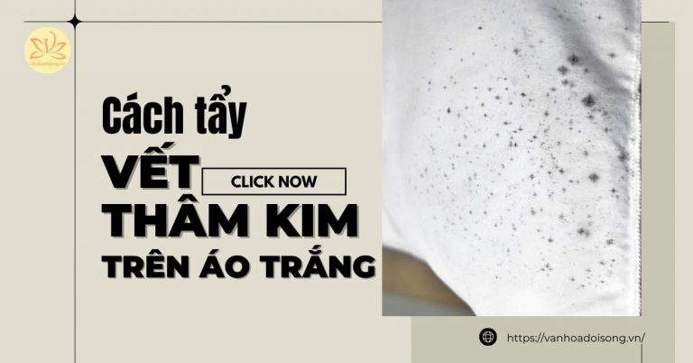 cách tẩy vết thâm kim trên áo trắng
