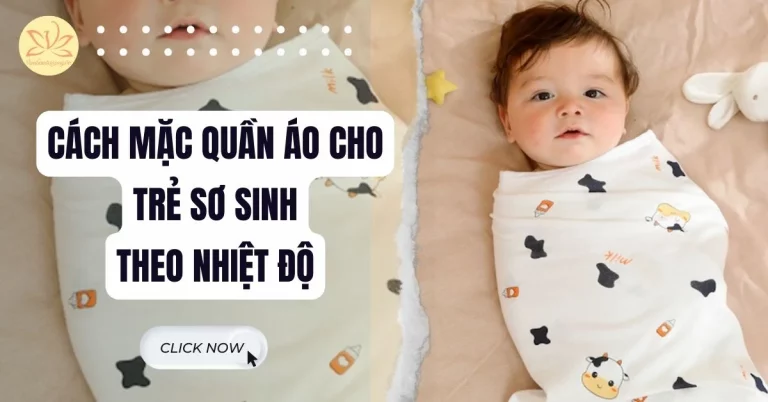 mặc quần áo cho trẻ sơ sinh theo nhiệt độ