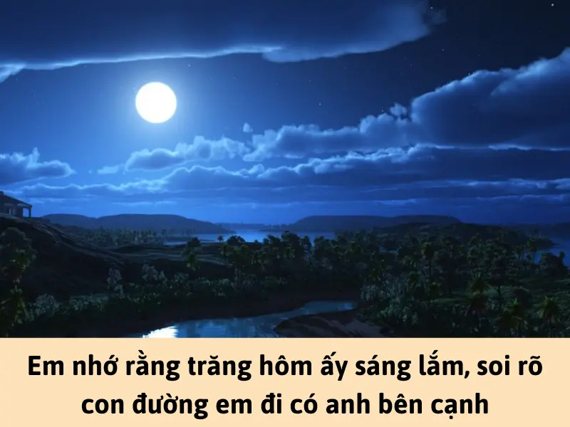 Stt về trăng và tình yêu buồn