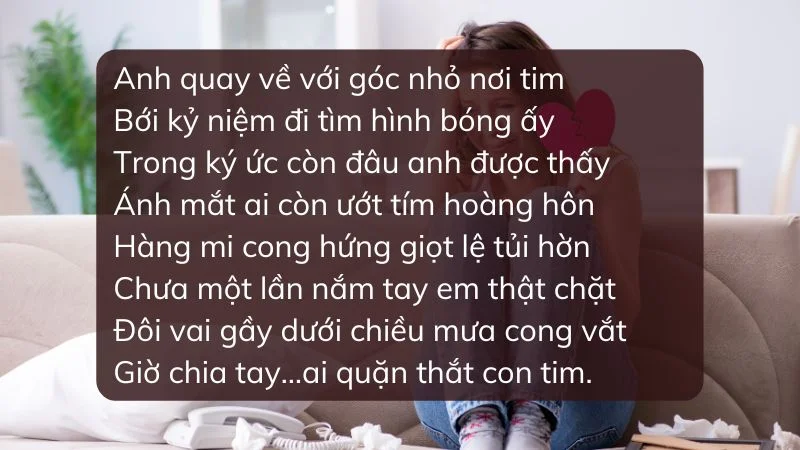 Những câu thơ buồn về tình yêu đăng facebook