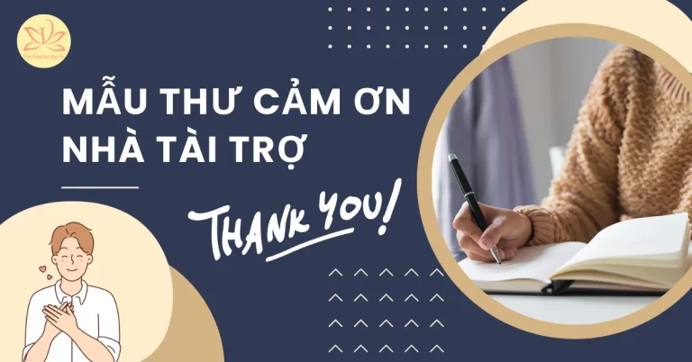 mẫu thư cảm ơn nhà tài trợ