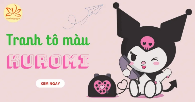 200+ tranh tô màu Kuromi dễ thương, cá tính cho bé tải miễn phí