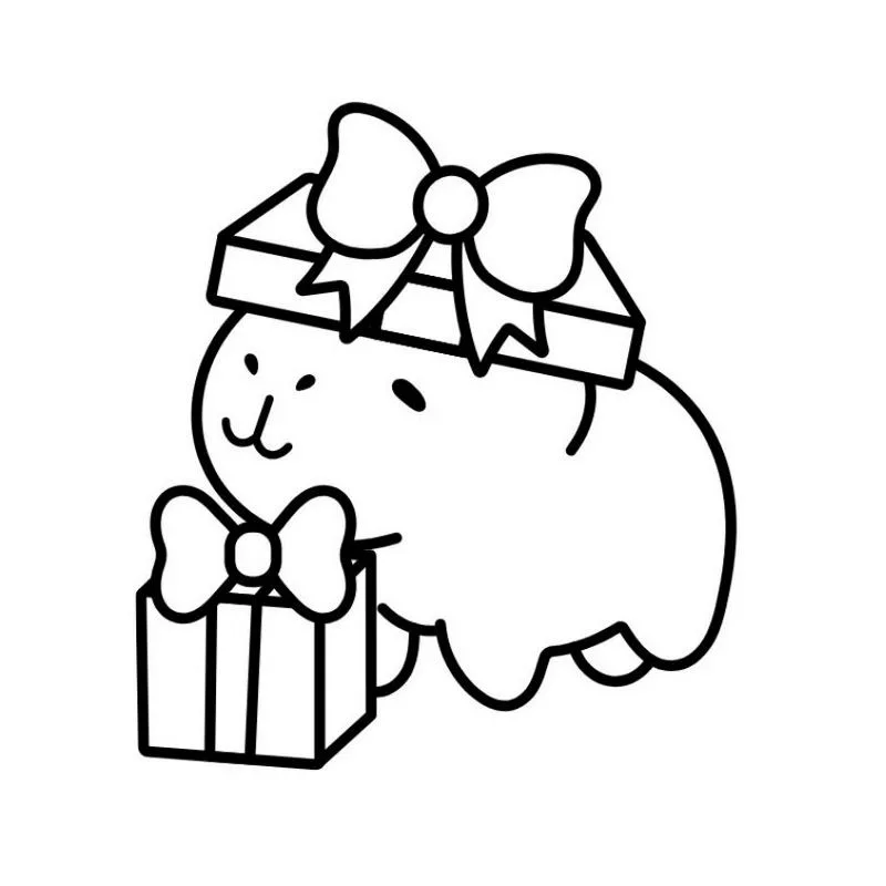 Tranh tô màu Capybara đáng yêu 23