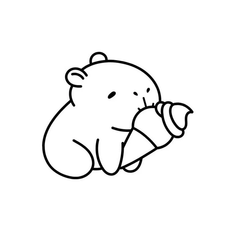 Tranh tô màu Capybara đáng yêu 17