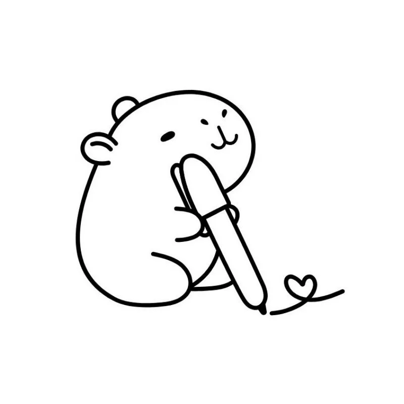 Tranh tô màu Capybara đáng yêu 12