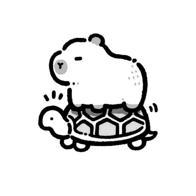 Tranh tô màu Capybara đáng yêu 18